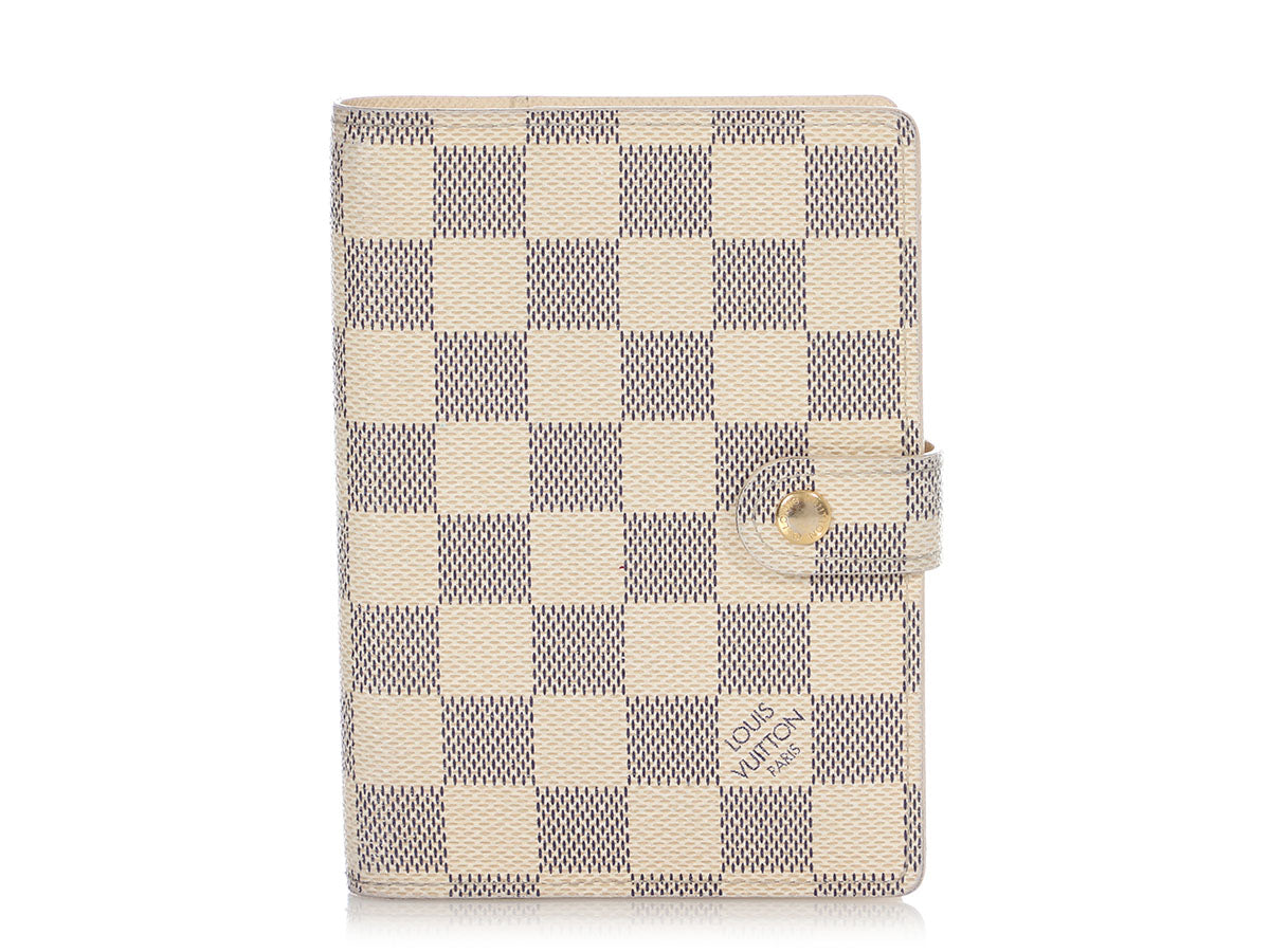 Medium Ring Agenda Cover Damier Ebene - Women - Personalization