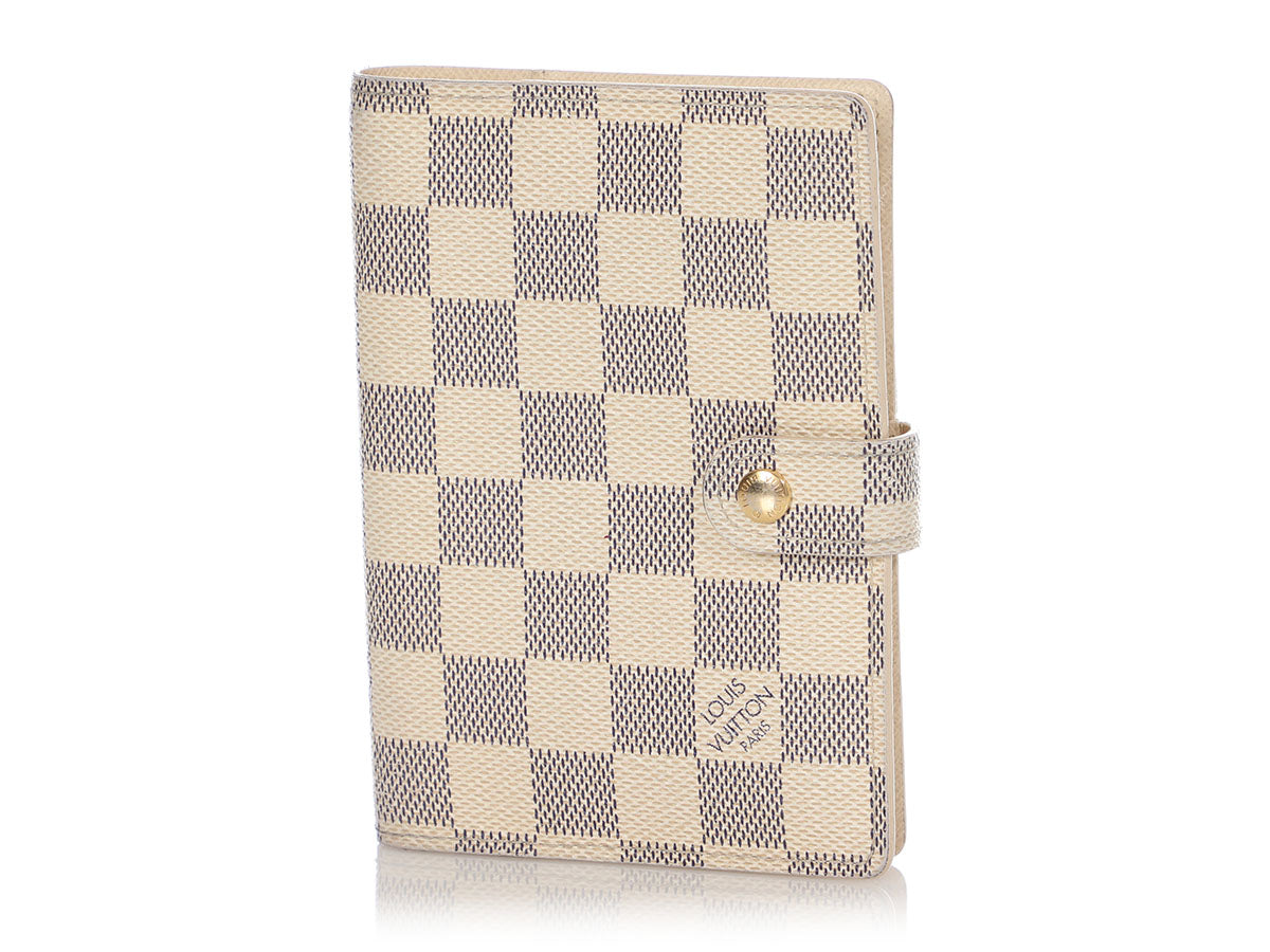 Medium Ring Agenda Cover Damier Ebene - Women - Personalization