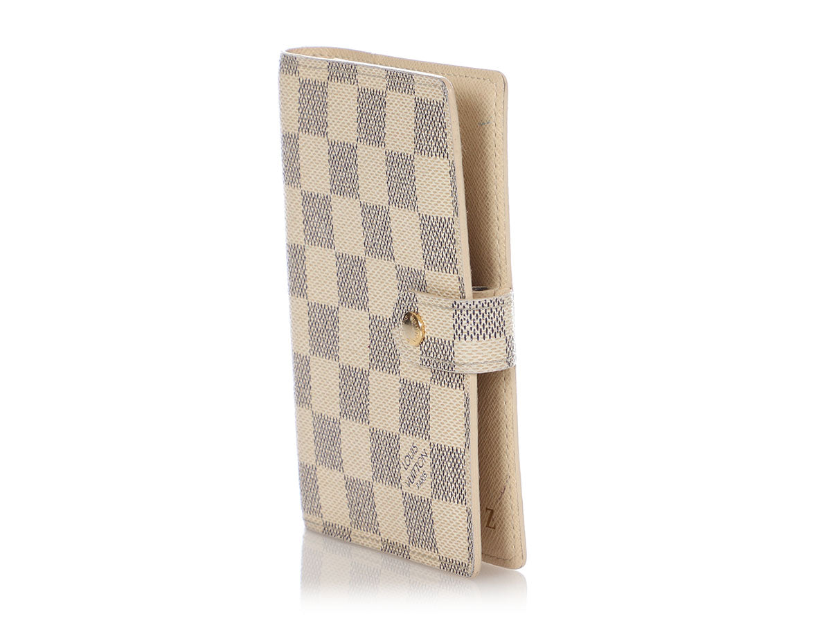 Small Ring Agenda Cover Damier Azur Canvas - Women