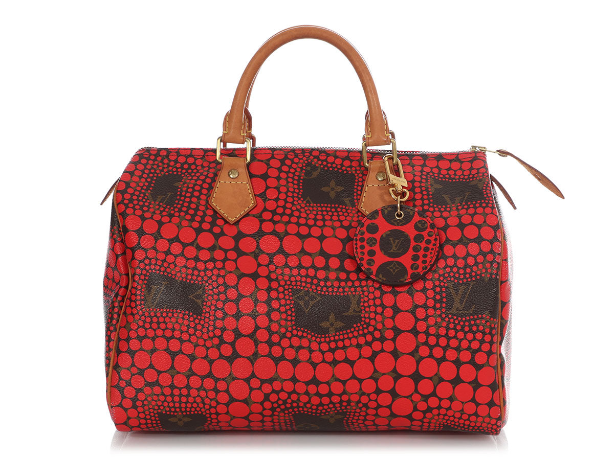 Louis Vuitton Red Kusama Speedy 30