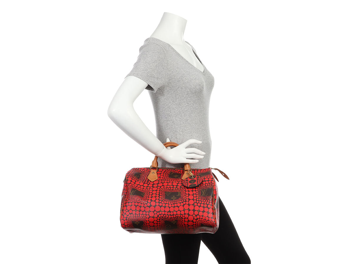 Louis Vuitton Yayoi Kusama Red Speedy 30 Handbag