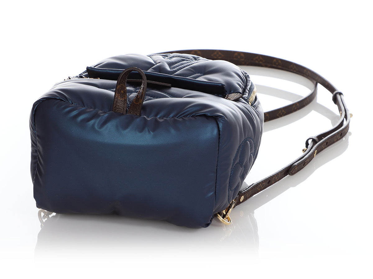 Louis Vuitton Palm Springs Mini Blue in Velvet/Leather with Gold-tone - US
