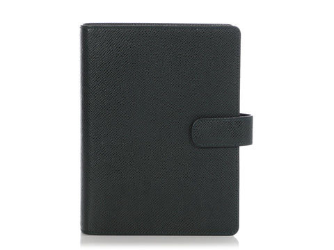 Louis Vuitton Dark Green Taiga Six-Ring Agenda Cover