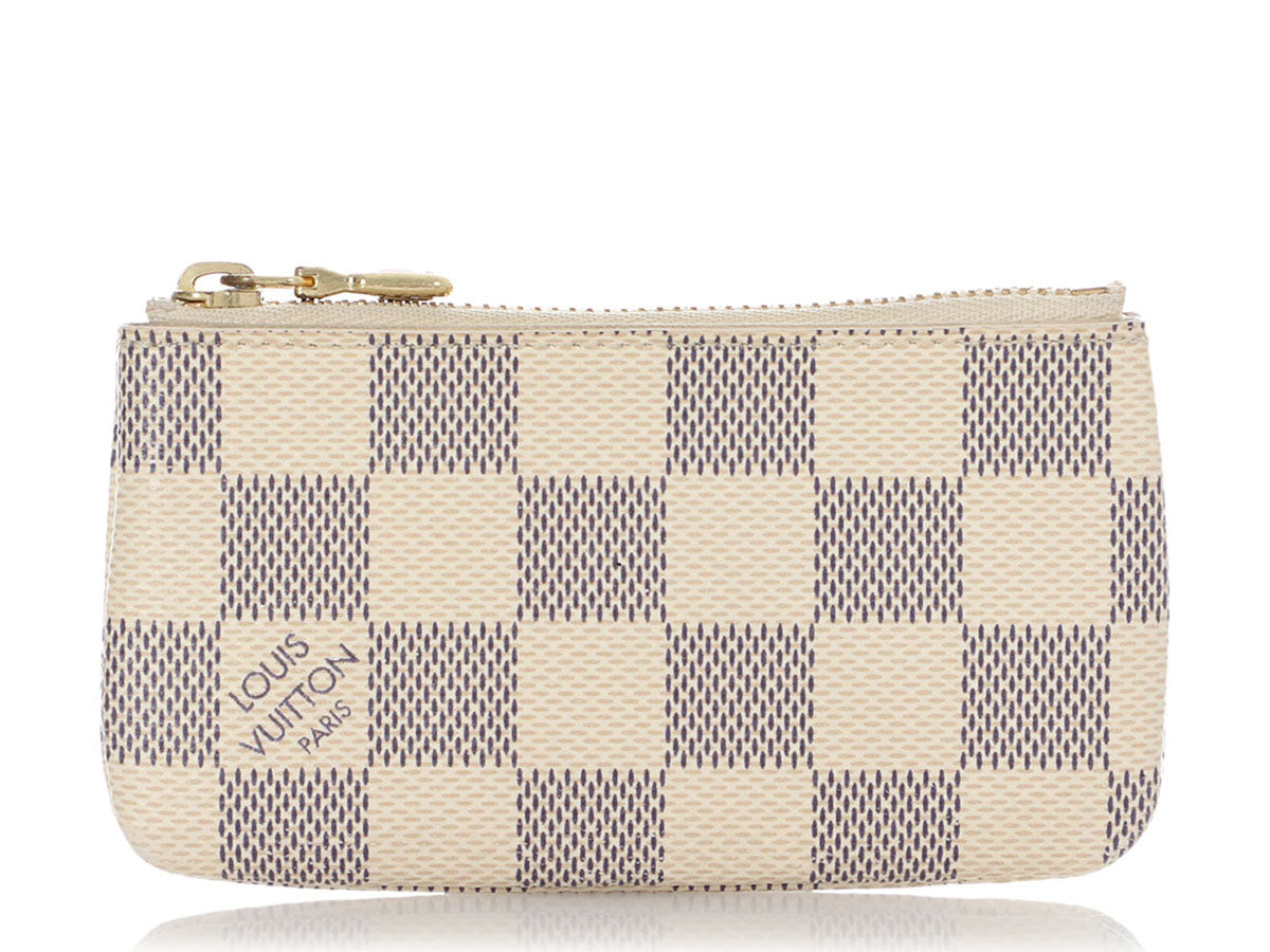 Louis Vuitton Key Pouch Damier Azur White/Blue in Canvas with Brass - US