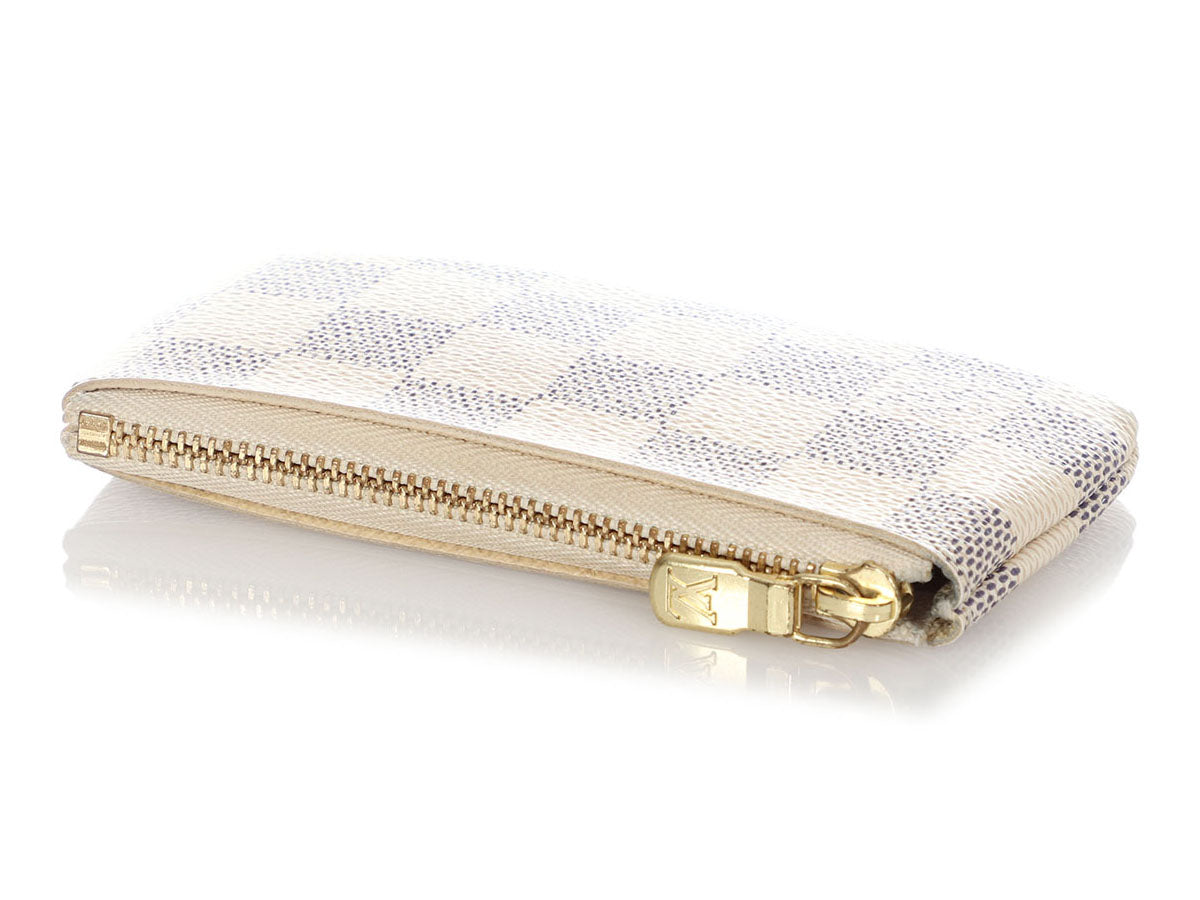 LOUIS VUITTON Key Coin Pouch Damier Azur White-US