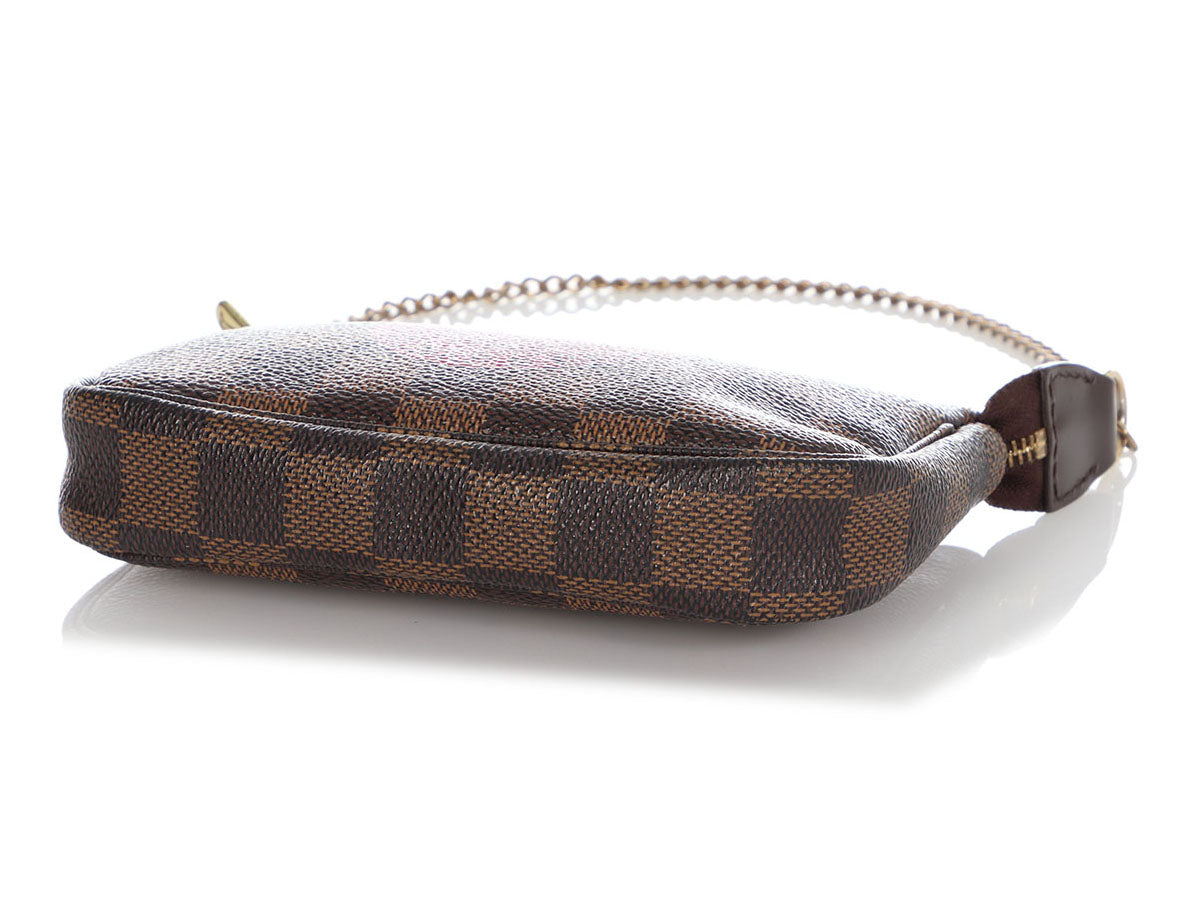 Louis Vuitton Mini Trunk & Bags Monogram Canvas Pochette Accessoires Pouch Brown