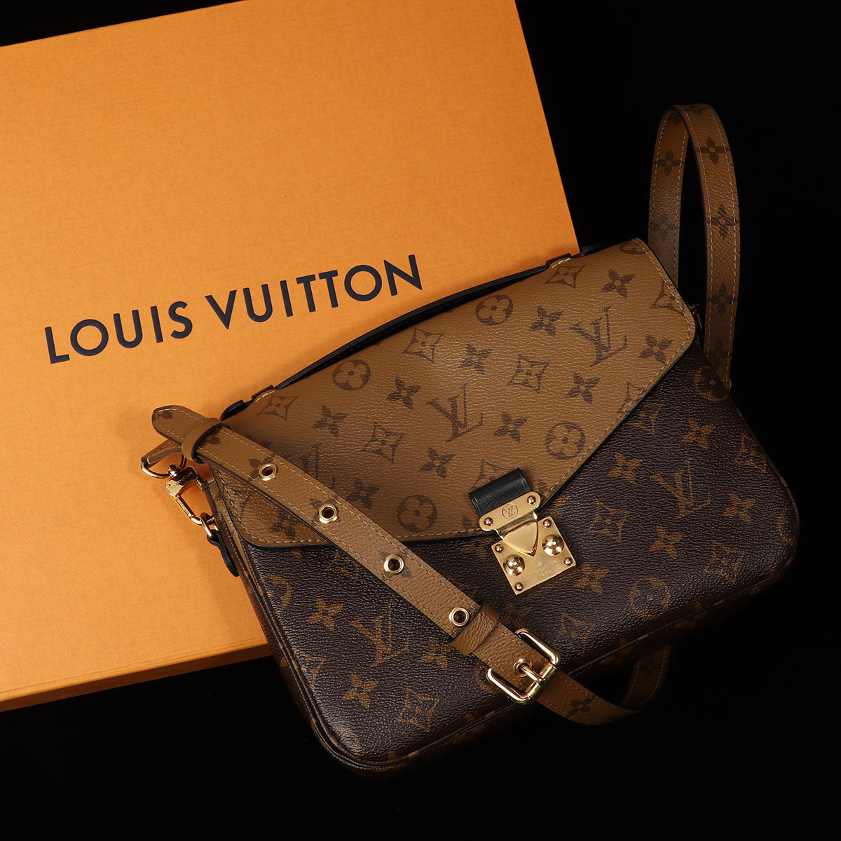 Louis Vuitton Pochette Metis Brown Monogram Reverse Canvas