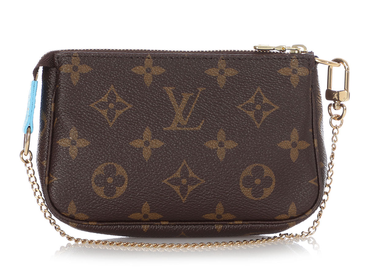 Louis Vuitton Vivienne Pochette Monogram Canvas Chain Crossbody Bag Brown