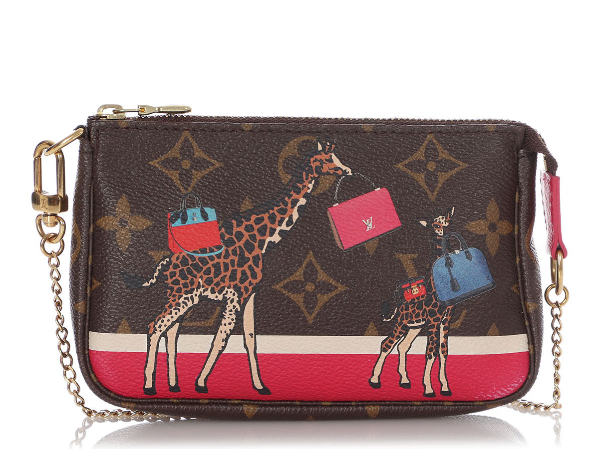 LOUIS VUITTON Limited Edition Monogram Mini Pochette Giraffe Small