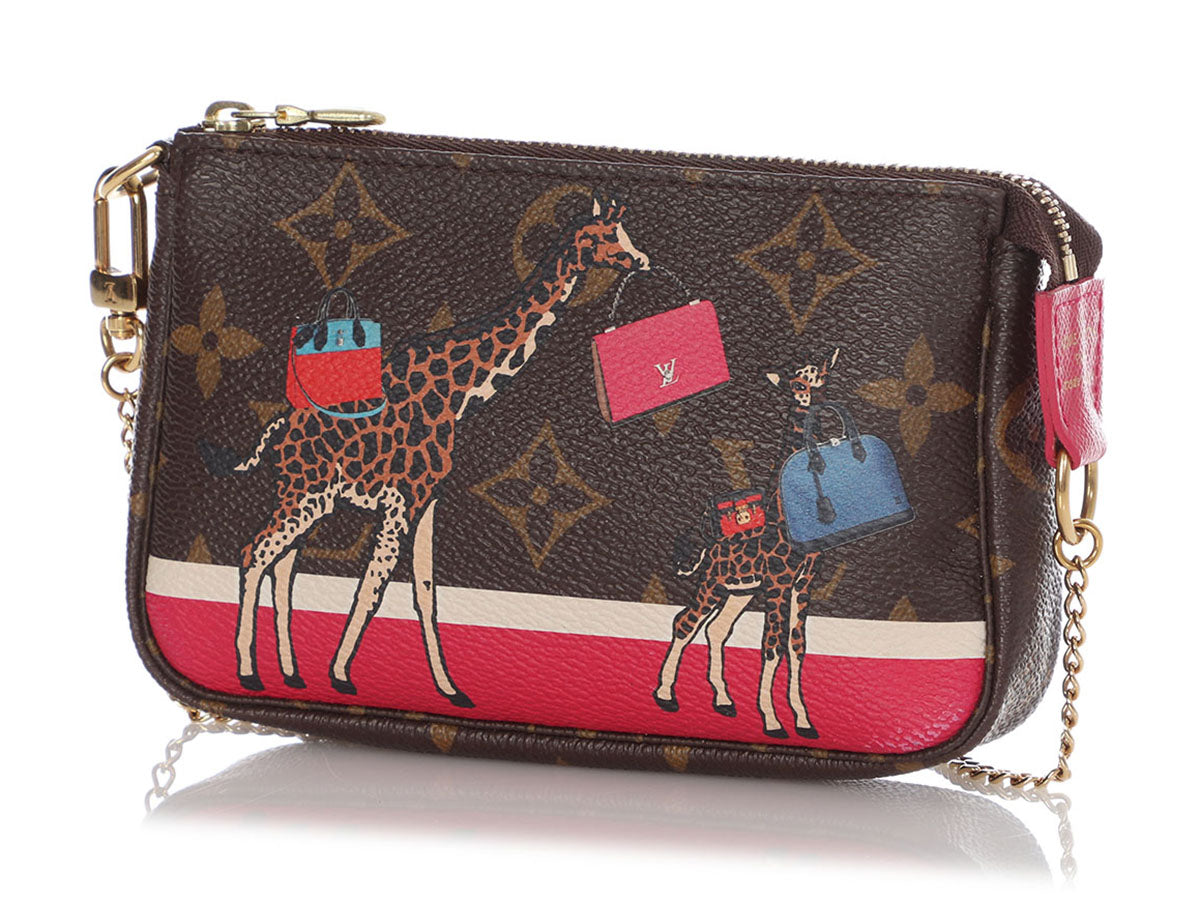 Louis Vuitton 2017 Christmas Animation Giraffe Mini Pochette