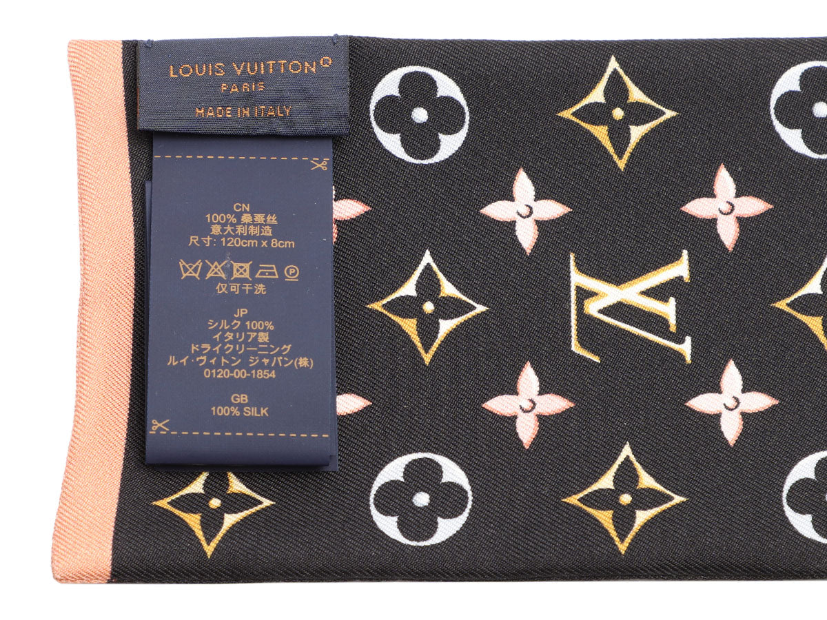 Louis Vuitton Black Vivienne and Beyond Silk Bandeau