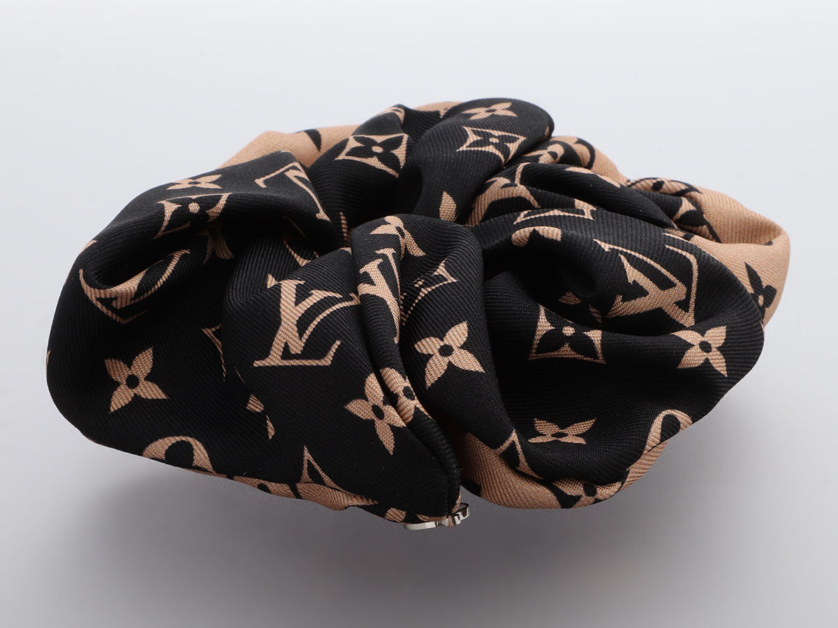 Louis Vuitton Tan and Black Chouchou Scrunchie