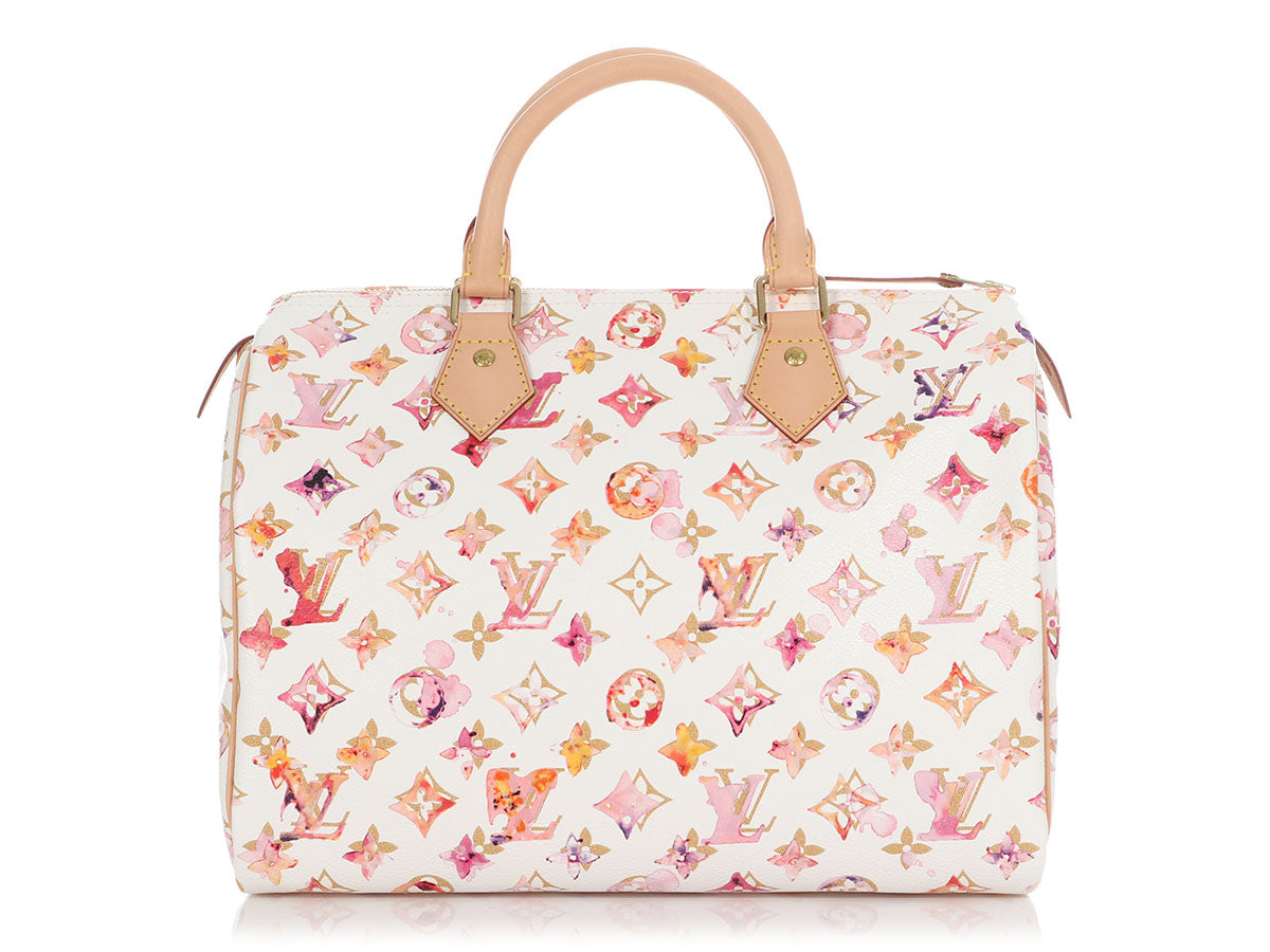 Louis Vuitton White Watercolor Aquarelle Speedy 30 by Ann's Fabulous Finds