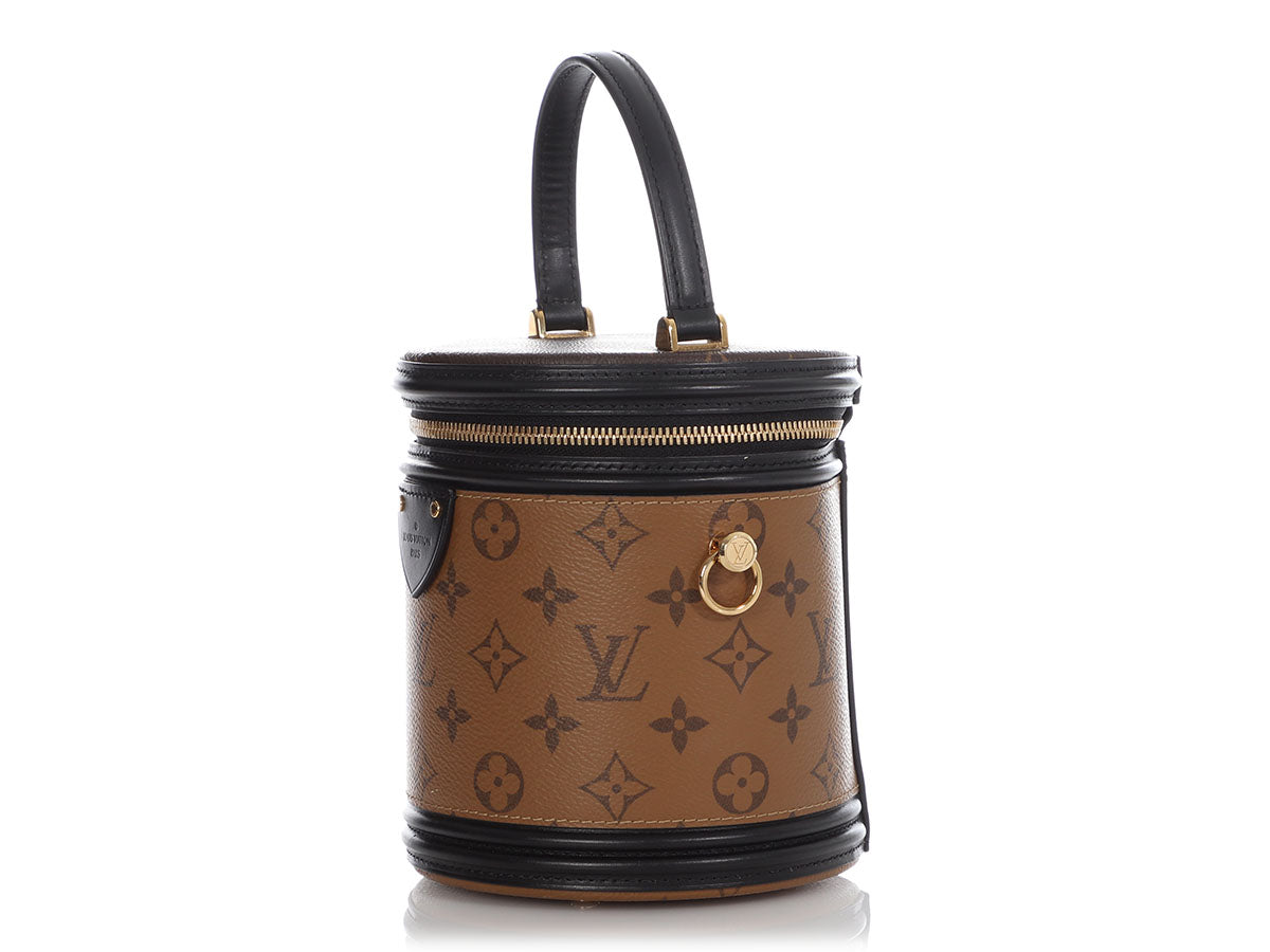 Louis Vuitton Cannes Reverse Monogram Canvas Satchel Bag Brown