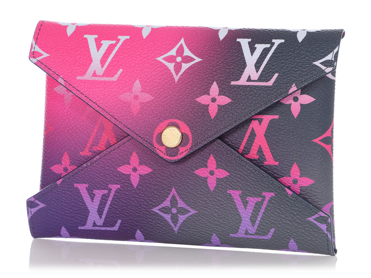 Louis Vuitton Midnight Fuchsia Coated Canvas Papillion Bb Gold Hardware, 2021-2022 (Like New), Pink/Purple/Blue Womens Handbag