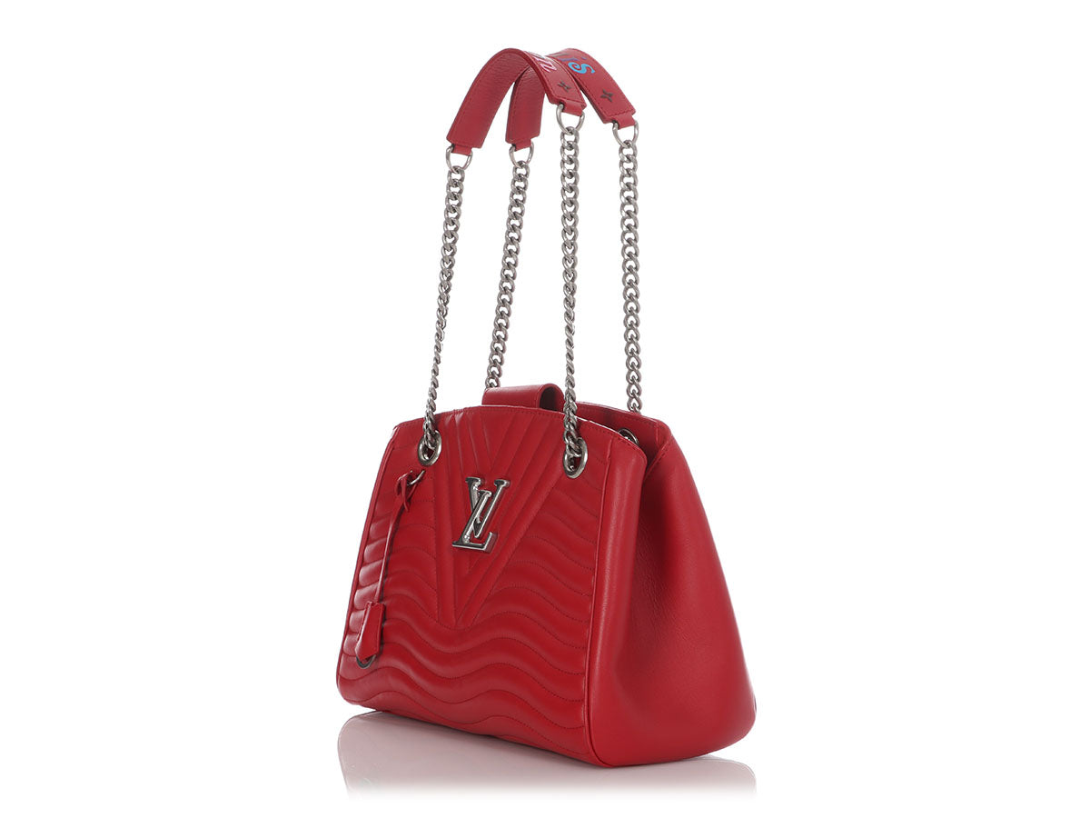 Louis Vuitton Red New Wave Chain Tote