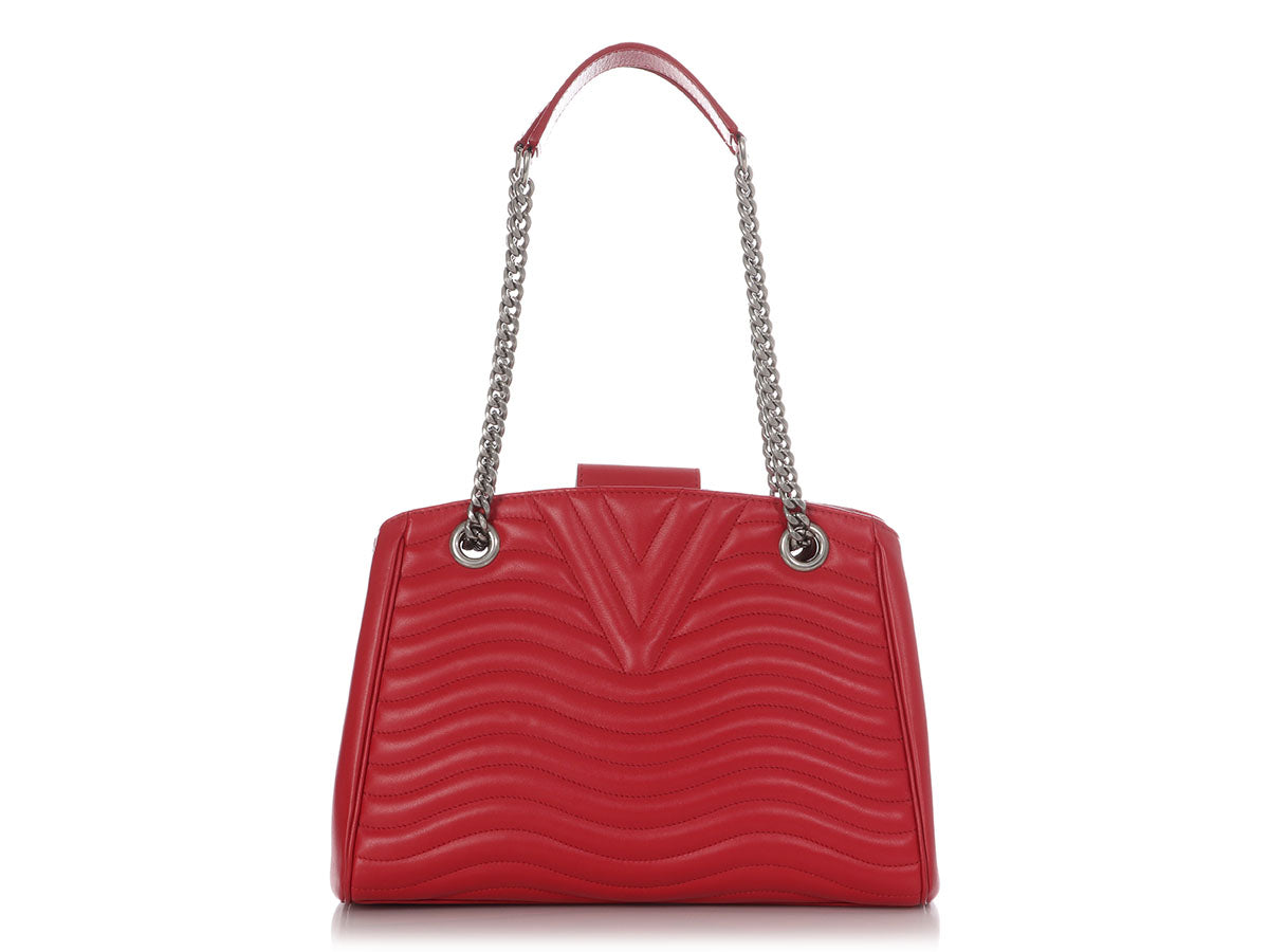 Louis Vuitton Red New Wave Chain Tote