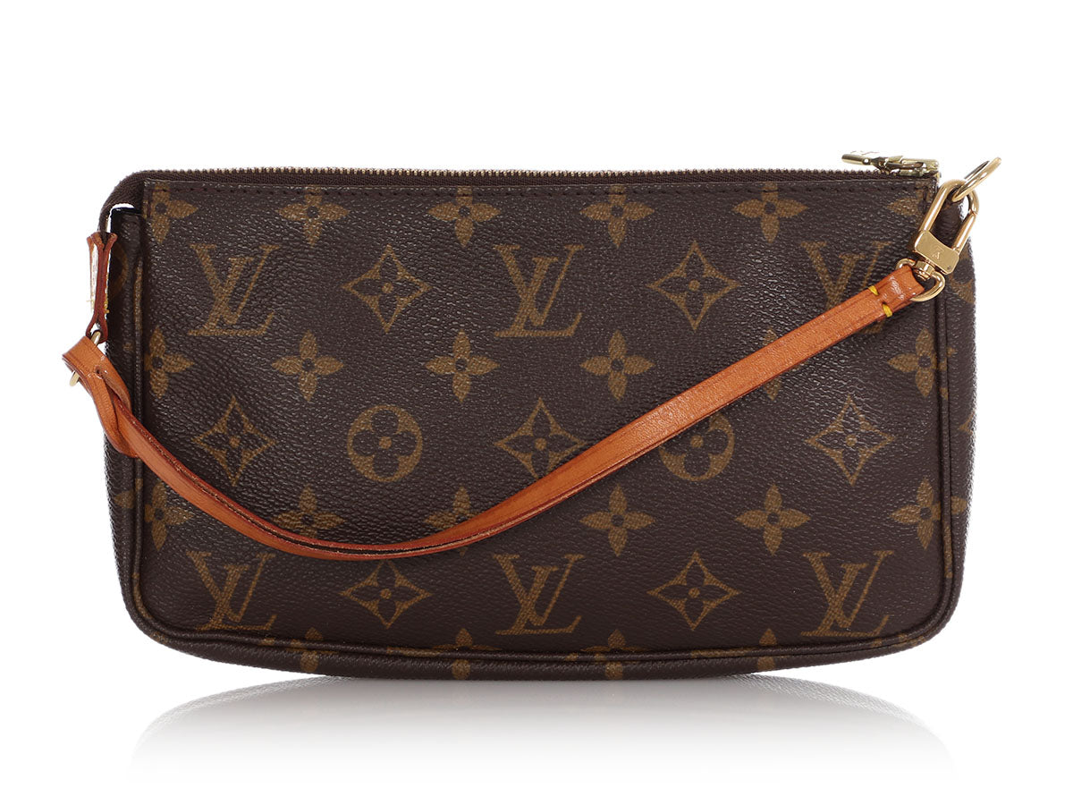 LOUIS VUITTON Monogram accessoire M51980 Handbag Brown Vintage Old