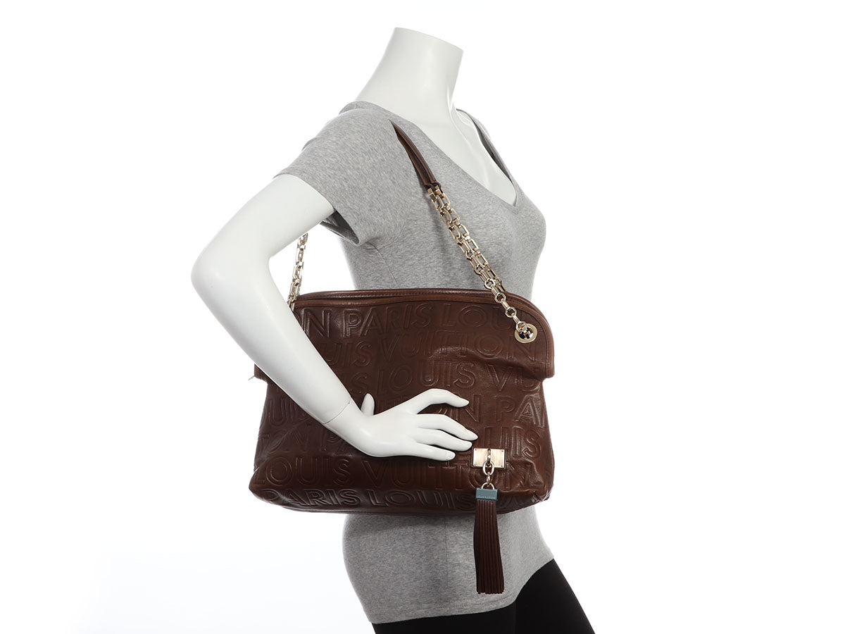 Louis Vuitton Brown Paris Souple Whisper GM Tote Louis Vuitton