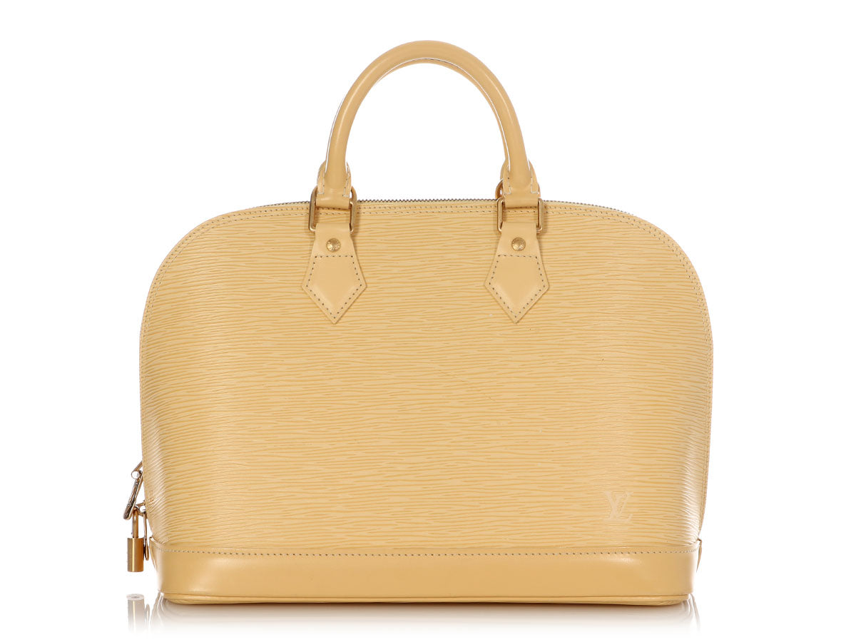 Louis Vuitton Yellow Epi Leather Alma PM Top Handle Bag