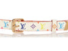 Louis Vuitton White Multicolore Monogram Belt