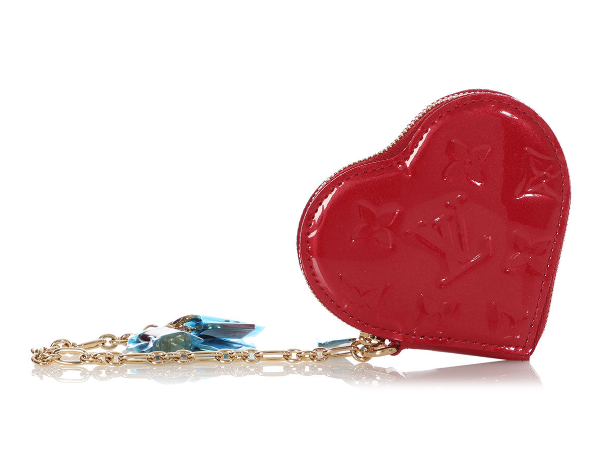 Louis Vuitton Red Vernis Heart Coin Purse by Ann's Fabulous Finds