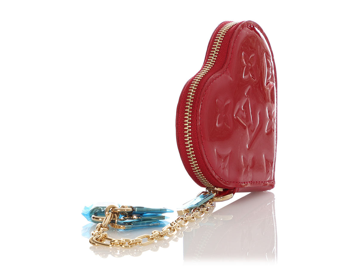 Louis Vuitton Red Vernis Heart Coin Purse by Ann's Fabulous Finds