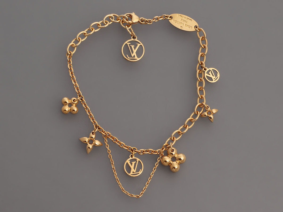 Louis Vuitton Enamel Sweet Monogram Charm Bracelet - Gold-Tone Metal Charm,  Bracelets - LOU272187