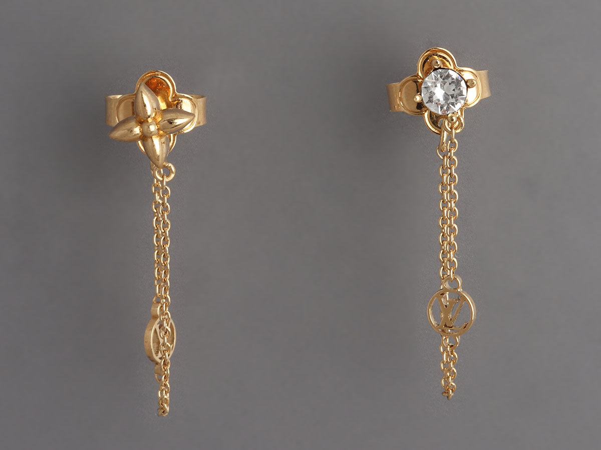 Louis Vuitton Petit Louis Earrings, Gold
