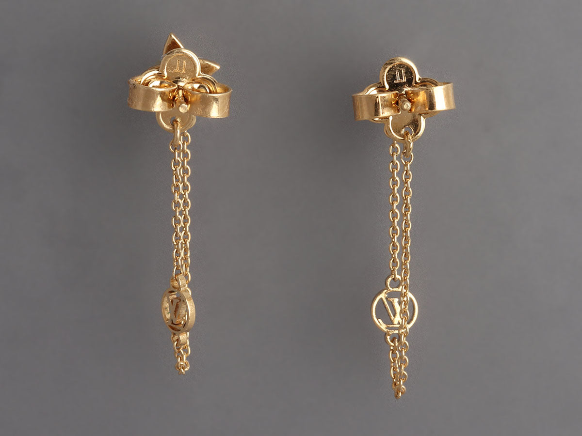Louis Vuitton Petit Louis Earrings, Gold