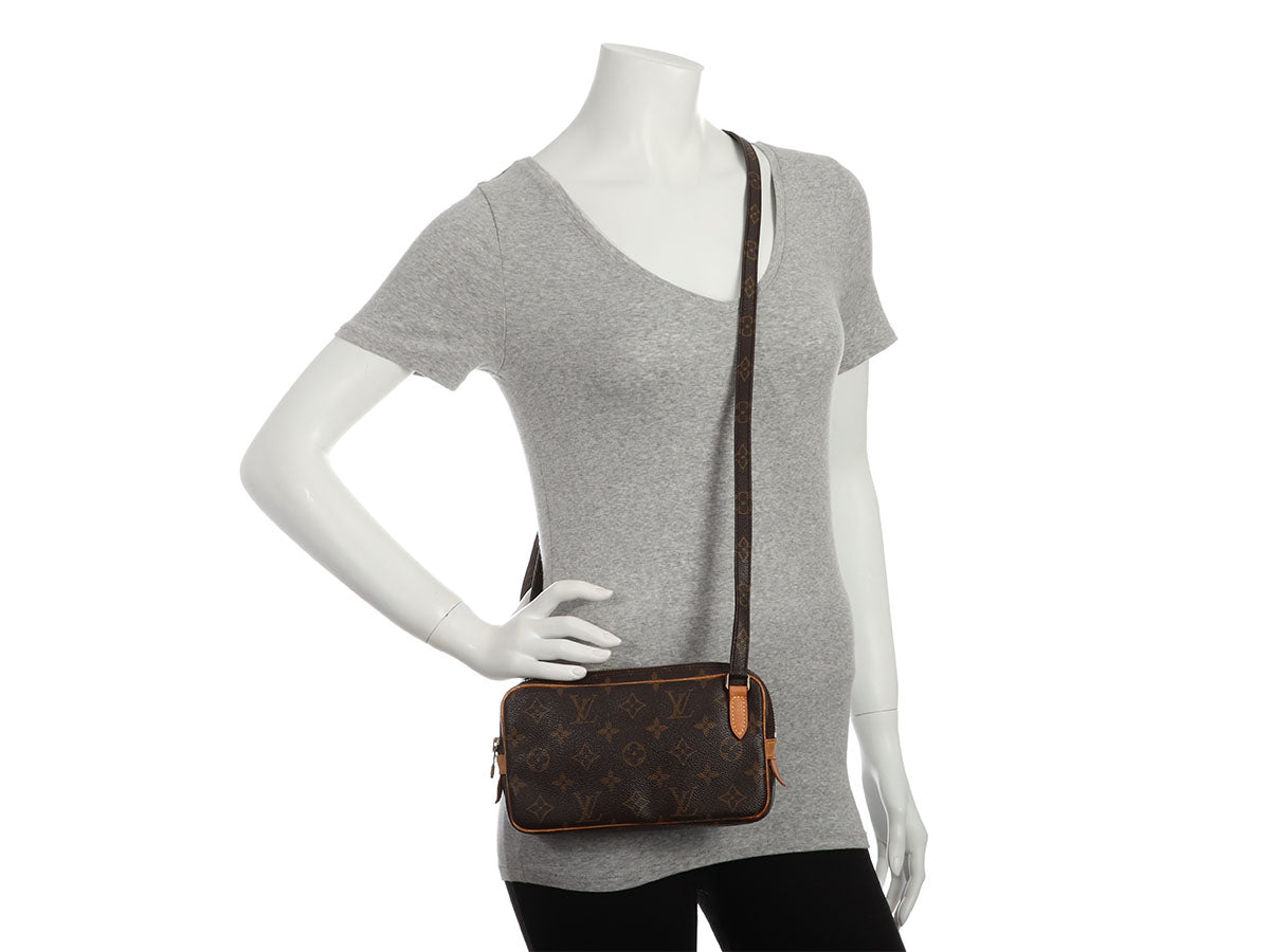 Brown Louis Vuitton Monogram Marly Bandouliere Crossbody Bag