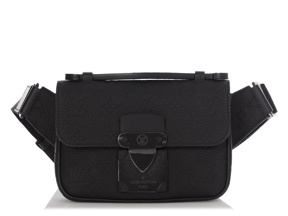 Lock Sling Monogram Leather Shoulder Bag Black - Louis Vuitton