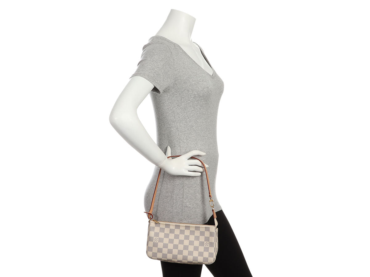 Louis Vuitton Pochette Accessoires Shoulder Bag NM White Canvas
