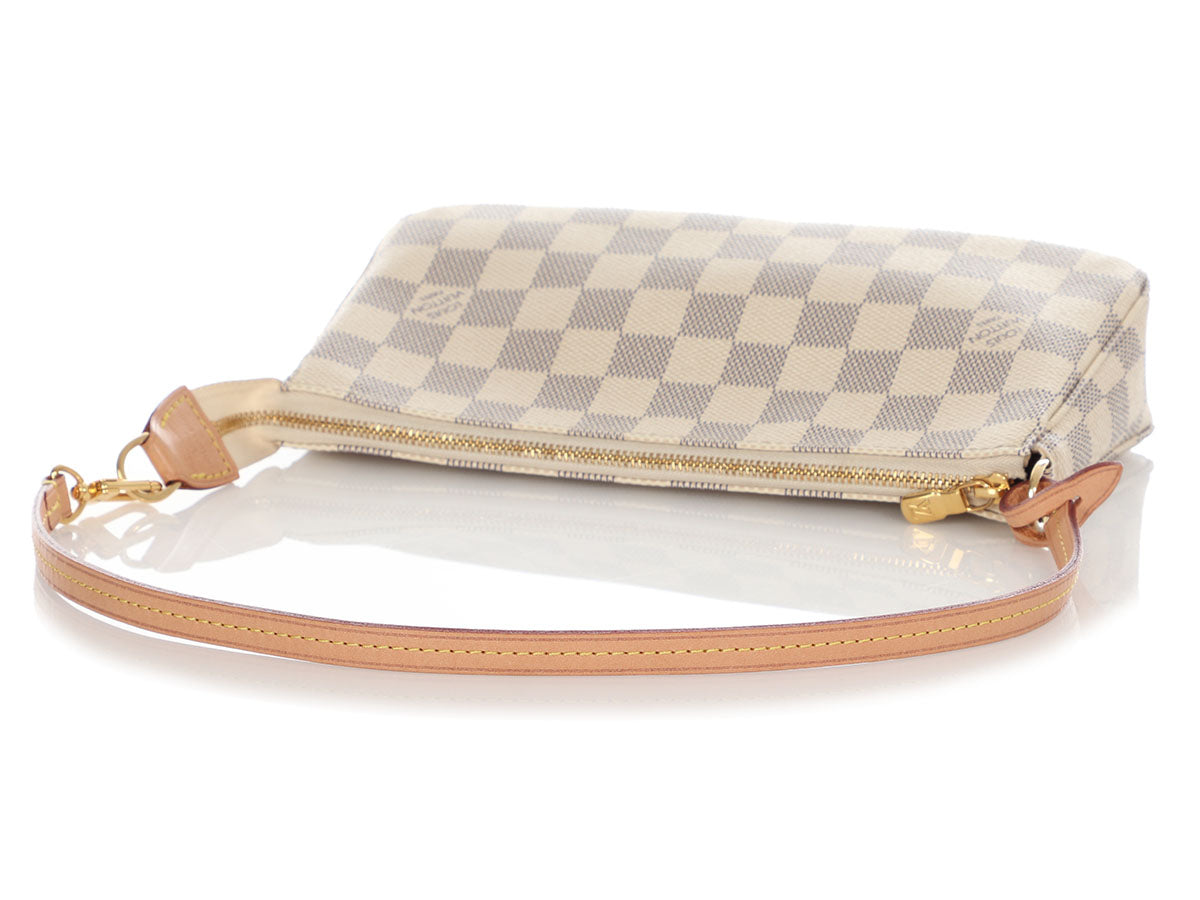 Pochette Accessoires Damier Azur Canvas - Women - Small Leather