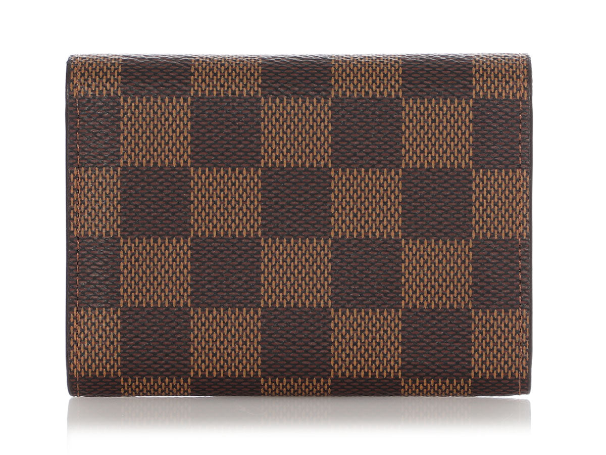 LOUIS VUITTON Wallet Portefeuille Clapton Logo N64447 Damier Magnolia Pink  Brown