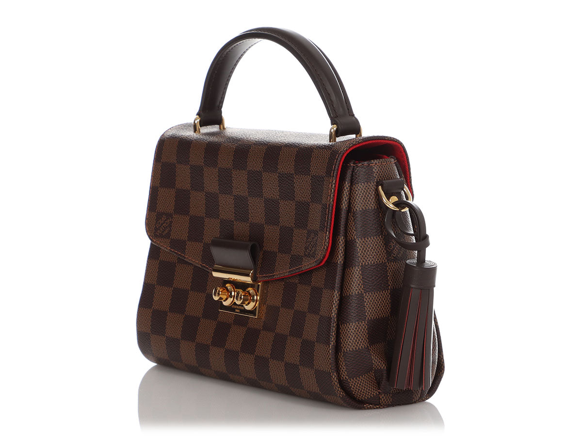 Louis Vuitton - Damier Ebene Croisette Brown Top Handle Tassel Bag w/ -  BougieHabit
