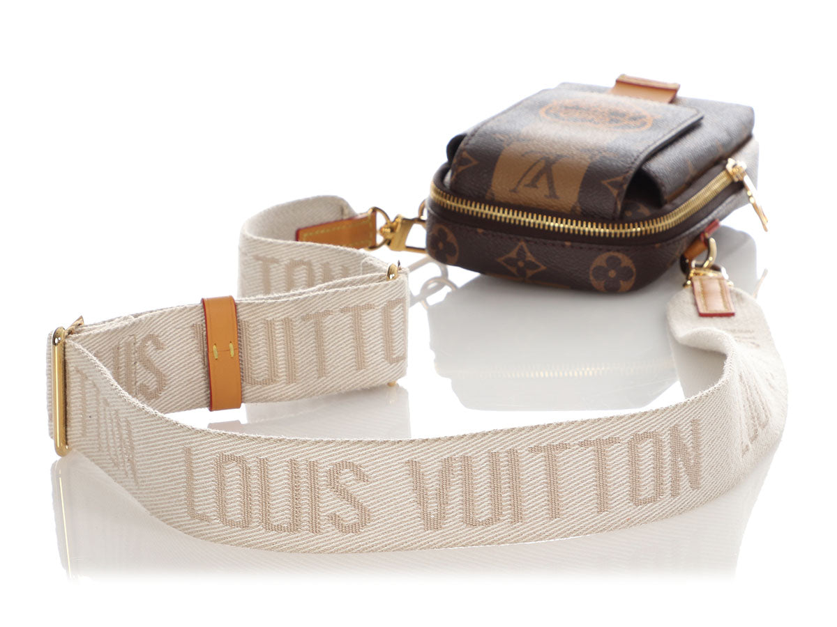 Leather Louis Vuitton X Nigo Flap Double Phone Pouch in Monogram