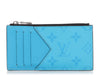 Louis Vuitton Blue Taigarama Coin Card Holder