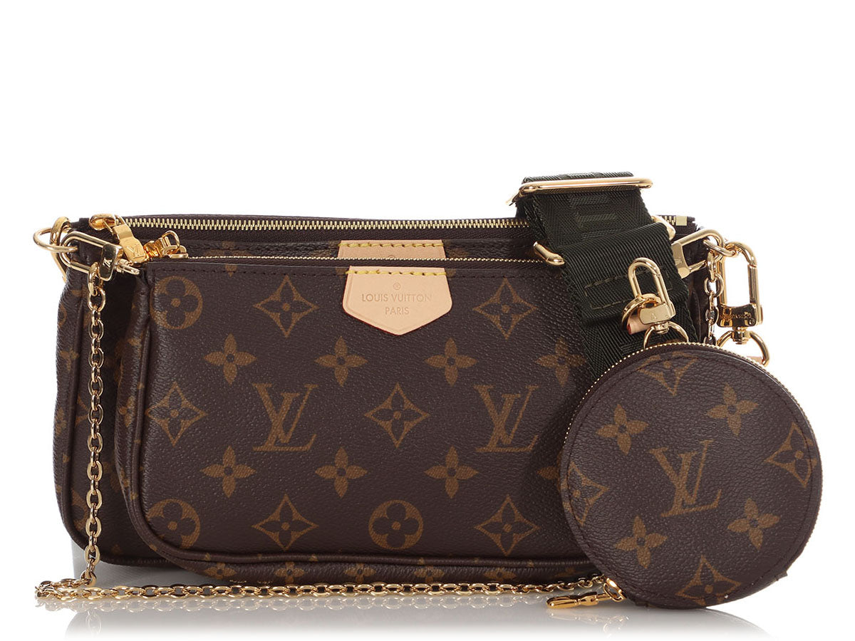 NEW Louis Vuitton Multi Pochette Accessories Crossbody Bag Monogram Khaki  Green