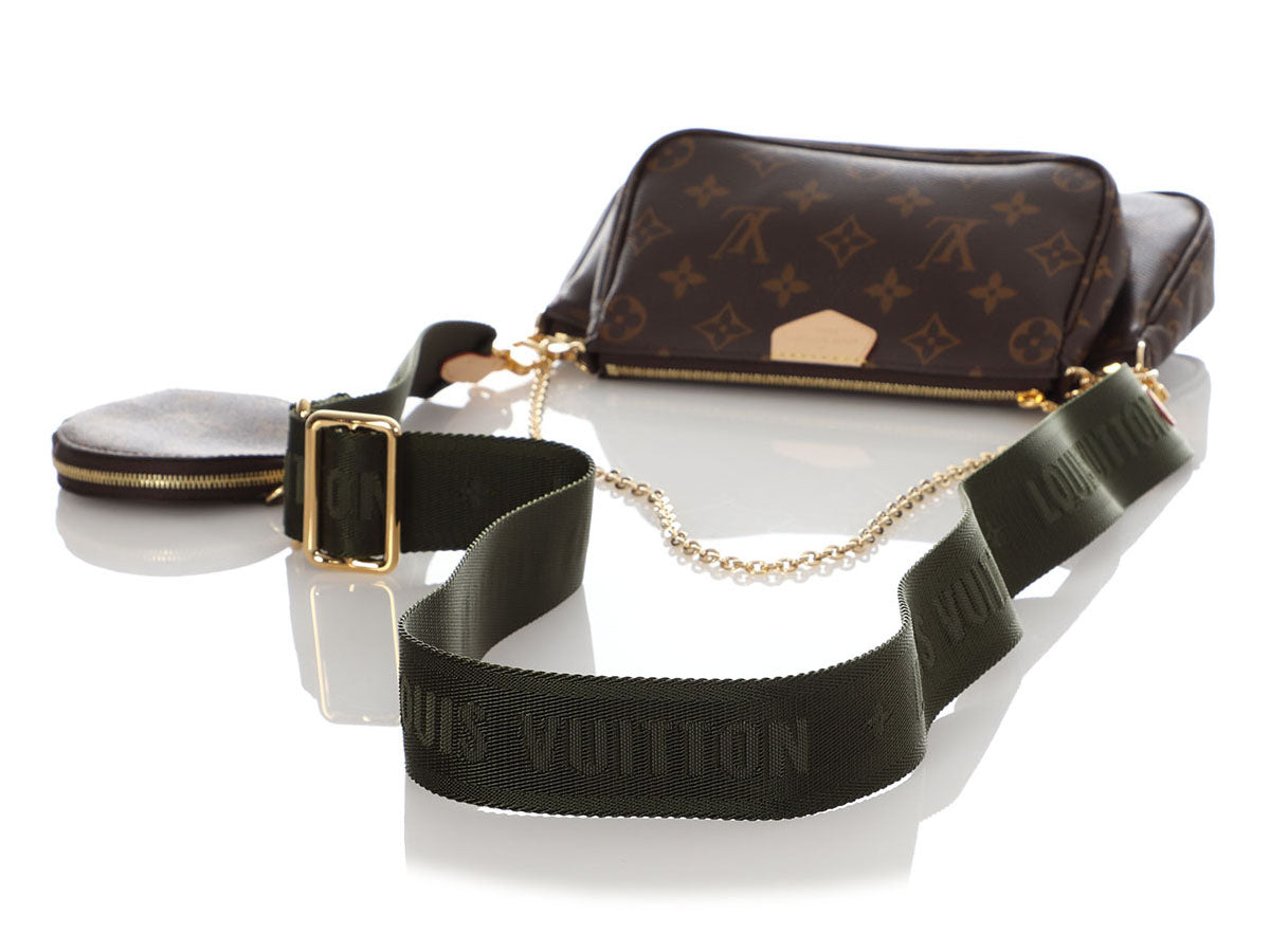 Louis Vuitton Khaki Monogram Multi Pochette Bag Trio Crossbody