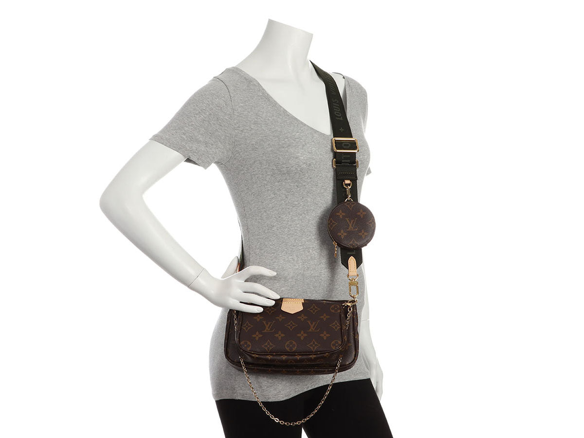 Khaki and Monogram Multi Pochette Accessoires Gold Hardware, 2021