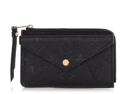 Louis Vuitton Black Monogram Empreinte Recto Verso Card Holder