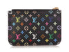 Louis Vuitton Noir Multicolore Monogram Poche Clés/Key Pouch