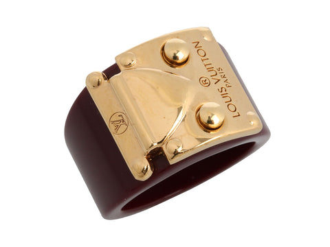 Louis Vuitton Maroon Lock Me Ring
