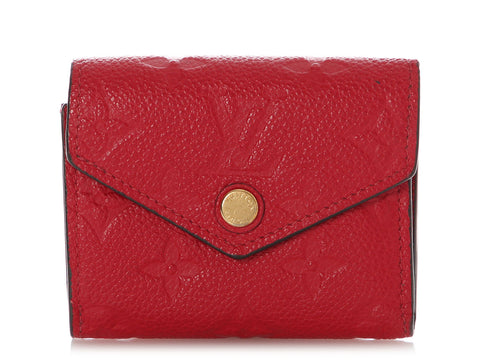 Louis Vuitton Scarlet Monogram Empreinte Zoe Wallet