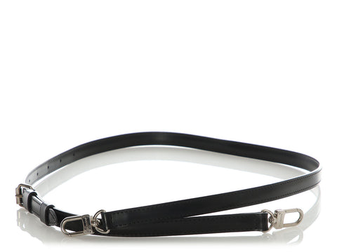 Louis Vuitton Black Leather Shoulder Strap