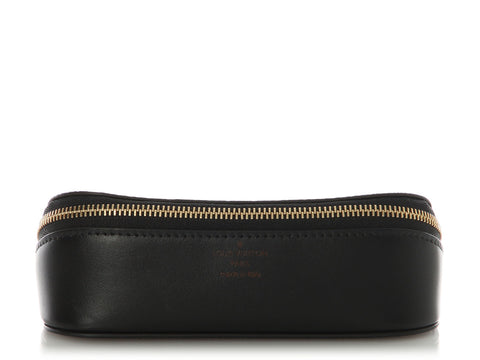 Louis Vuitton Monogram and Black Leather Sunglasses Pouch GM