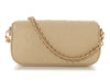 Louis Vuitton Cream Monogram Empreinte Ivy Wallet On Chain
