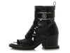 Louis Vuitton Black Patent Moonlight Open-Toe Boots