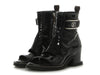 Louis Vuitton Black Patent Moonlight Open-Toe Boots